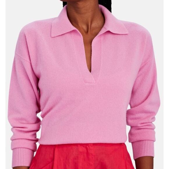 Intermix Hillary Cashmere Polo Sweater size S small - Picture 1 of 5